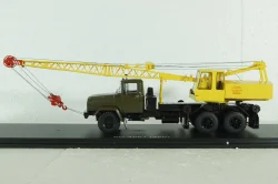 КС-4561(250) Автокран на шасси Краз 250, хаки/желтый, SSM1551, SSM 1:43
