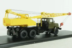 КС-4561(250) Автокран на шасси Краз 250, хаки/желтый, SSM1551, SSM 1:43