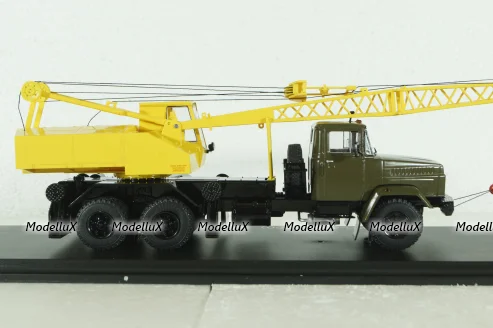 КС-4561(250) Автокран на шасси Краз 250, хаки/желтый, SSM1551, SSM 1:43