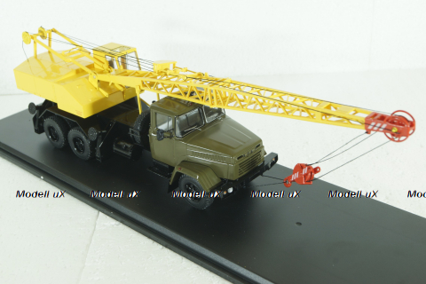 КС-4561(250) Автокран на шасси Краз 250, хаки/желтый, SSM1551, SSM 1:43