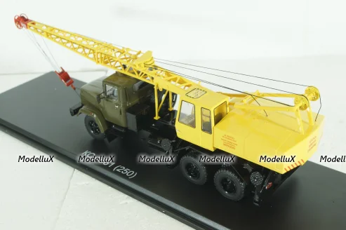 КС-4561(250) Автокран на шасси Краз 250, хаки/желтый, SSM1551, SSM 1:43
