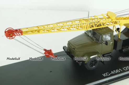 КС-4561(250) Автокран на шасси Краз 250, хаки/желтый, SSM1551, SSM 1:43