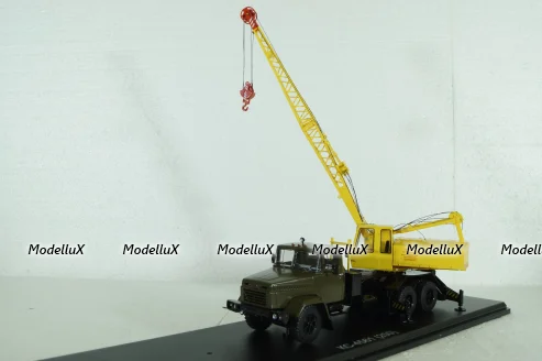 КС-4561(250) Автокран на шасси Краз 250, хаки/желтый, SSM1551, SSM 1:43