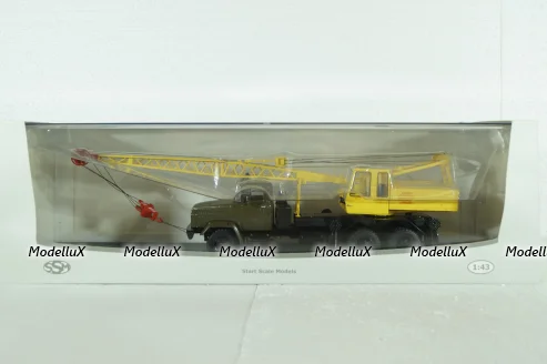 КС-4561(250) Автокран на шасси Краз 250, хаки/желтый, SSM1551, SSM 1:43