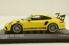 Porsche 911 (991 II) GT2 RS with silver rims 2018 yellow, 413067050, Minichamps 1:43