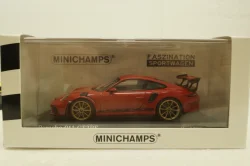 Porsche 911 (991 II) GT3 RS with gold rims 2018 red, 413067069, Minichamps 1:43