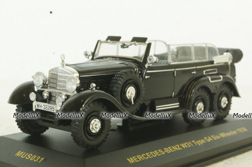 Mercedes G4 W31 cabriolet 1934, black, MUS031, IXO 1:43