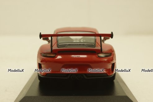 Porsche 911 (991 II) GT3 RS with gold rims 2018 red, 413067069, Minichamps 1:43