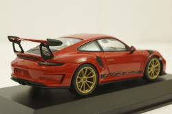 Porsche 911 (991 II) GT3 RS with gold rims 2018 red, 413067069, Minichamps 1:43