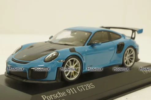 Porsche 911 (991 II) GT2 RS with silver rims 2018 lightblue, 413067275, Minichamps 1:43