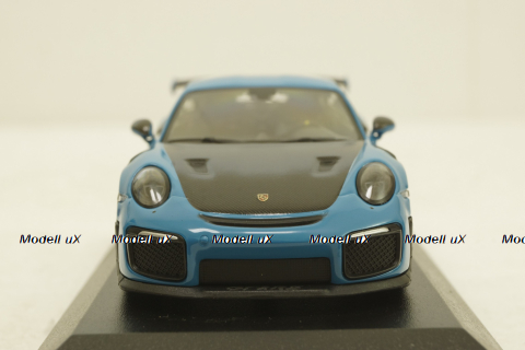 Porsche 911 (991 II) GT2 RS with silver rims 2018 lightblue, 413067275, Minichamps 1:43