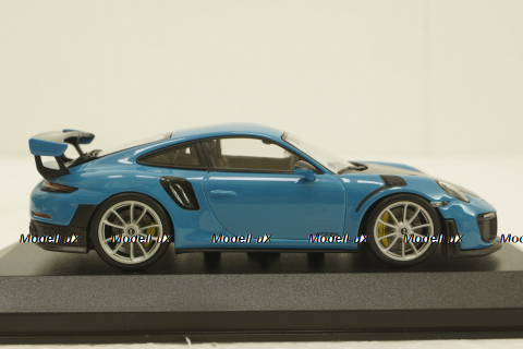 Porsche 911 (991 II) GT2 RS with silver rims 2018 lightblue, 413067275, Minichamps 1:43