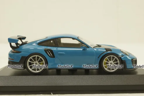 Porsche 911 (991 II) GT2 RS with silver rims 2018 lightblue, 413067275, Minichamps 1:43