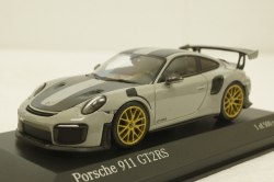 Porsche 911 (991/2) GT2 RS with gold rims 2018 lightgrey, 413 067288, Minichamps 1:43