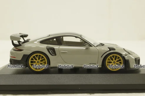 Porsche 911 (991/2) GT2 RS with gold rims 2018 lightgrey, 413 067288, Minichamps 1:43