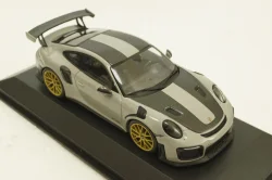 Porsche 911 (991/2) GT2 RS with gold rims 2018 lightgrey, 413 067288, Minichamps 1:43