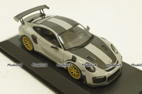 Porsche 911 (991/2) GT2 RS with gold rims 2018 lightgrey, 413 067288, Minichamps 1:43