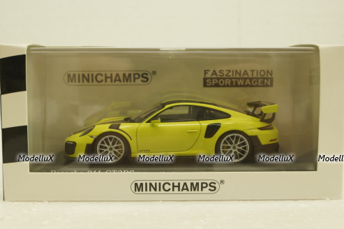 Porsche 911 (991/2) GT2 RS with silver rims 2018 lightgreen, 413067281, Minichamps 1:43