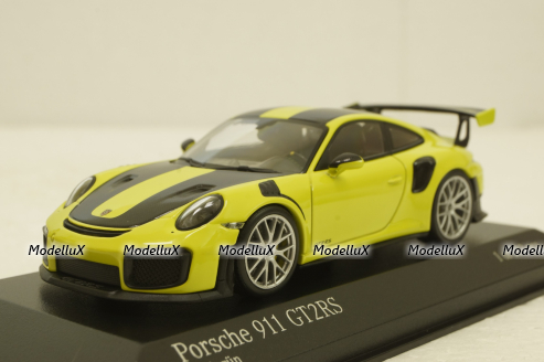 Porsche 911 (991/2) GT2 RS with silver rims 2018 lightgreen, 413067281, Minichamps 1:43