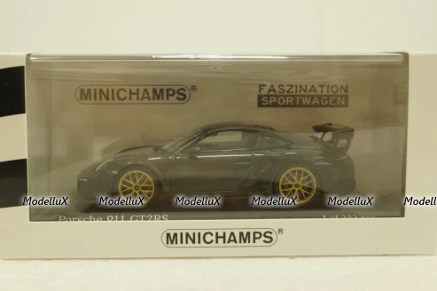 Porsche 911 (991 II) GT2-RS  with gold rims 2018 darkgreen, 413067286,  Minichamps 1:43