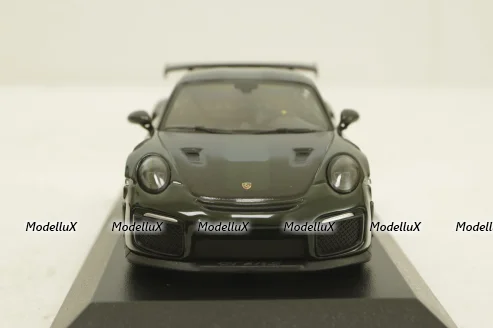 Porsche 911 (991 II) GT2-RS  with gold rims 2018 darkgreen, 413067286,  Minichamps 1:43