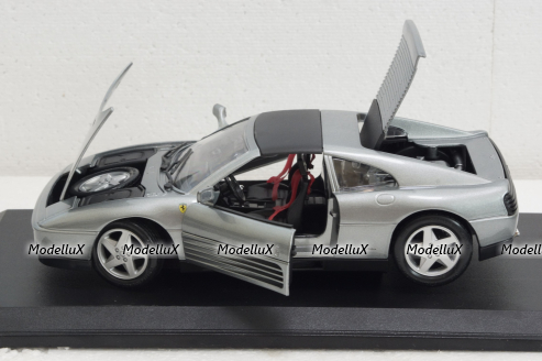 Ferrari 348 TS (1989), silvergrey, BU1816006GY, Burago 1:18