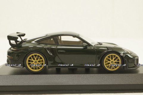 Porsche 911 (991 II) GT2-RS  with gold rims 2018 darkgreen, 413067286,  Minichamps 1:43