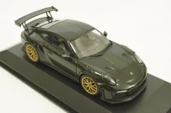 Porsche 911 (991 II) GT2-RS  with gold rims 2018 darkgreen, 413067286,  Minichamps 1:43