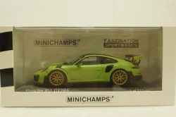 Porsche 911 (991 II) GT2 RS with gold rims 2018 green, 413067283, Minichamps 1:43