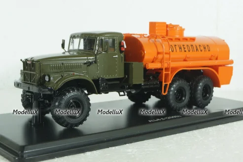 Краз-255 АЦ-8,5 топливозаправщик, хаки-оранжевый, SSM1178, SSM 1:43