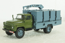 М-30 (53) мусоровоз М-30, на шасси Газ-53 (ранний), хаки/синий, Автоистория 1:43