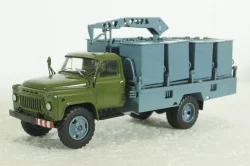 М-30 (53) мусоровоз М-30, на шасси Газ-53 (ранний), хаки/синий, Автоистория 1:43