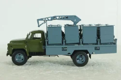 М-30 (53) мусоровоз М-30, на шасси Газ-53 (ранний), хаки/синий, Автоистория 1:43