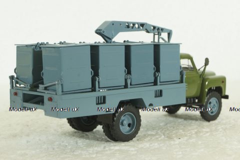 М-30 (53) мусоровоз М-30, на шасси Газ-53 (ранний), хаки/синий, Автоистория 1:43