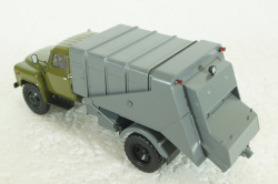 53М мусоровоз бункерного типа на шасси Газ-53 1967, хаки/серый, 103160, Автоистория 1:43