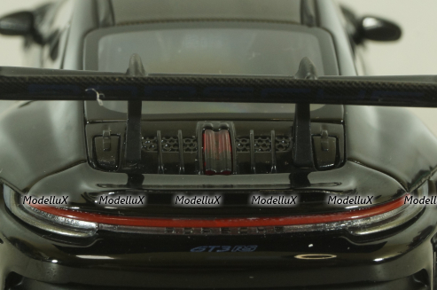 Porsche 911 (992) GT3 RS with Weissach-Package, blue/black rims and black décor, 413062109, Minichamps 1:43  