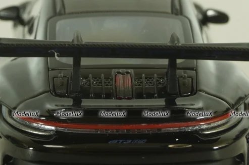 Porsche 911 (992) GT3 RS with Weissach-Package, blue/black rims and black décor, 413062109, Minichamps 1:43  
