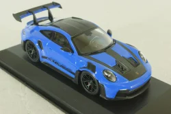 Porsche 911 (992) GT3 RS with Weissach-Package, black/ blue rims and blue décor, 413062122, Minichamps 1:43   