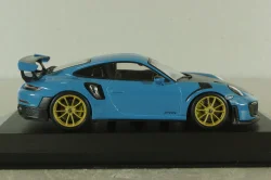 Porsche 911 (991 II) GT2 RS with Weissach Package, blue/golden rims, 413067274, Minichamps 1:43