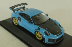 Porsche 911 (991 II) GT2 RS with Weissach Package, blue/golden rims, 413067274, Minichamps 1:43