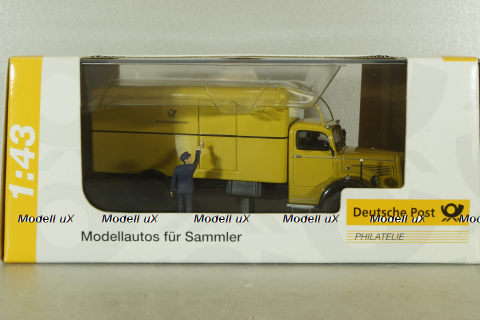 Mercedes L6600 truck Deutsche Bundespost, yellow, 010585, Schuco 1:43