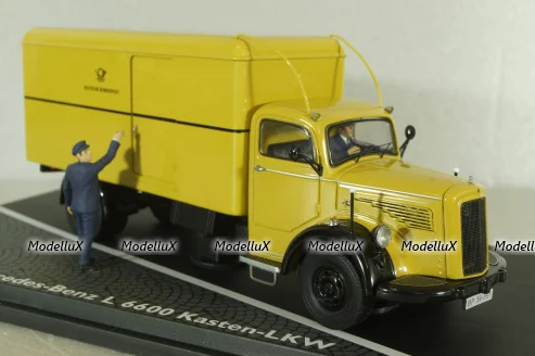 Mercedes L6600 truck Deutsche Bundespost, yellow, 010585, Schuco 1:43