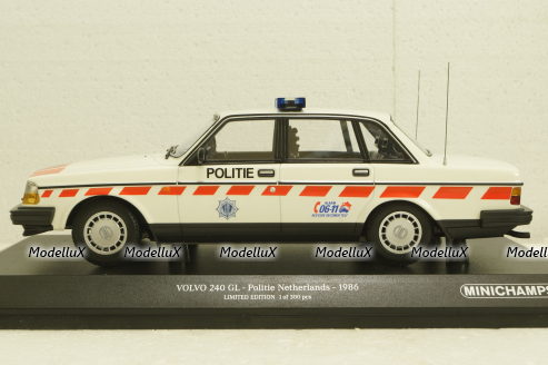 Volvo 240 GL, Politie Netherlands, 1986, 155171498, Minichamps 1:18