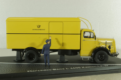 Mercedes L6600 truck Deutsche Bundespost, yellow, 010585, Schuco 1:43