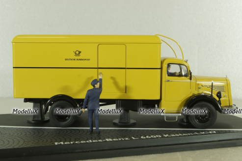 Mercedes L6600 truck Deutsche Bundespost, yellow, 010585, Schuco 1:43