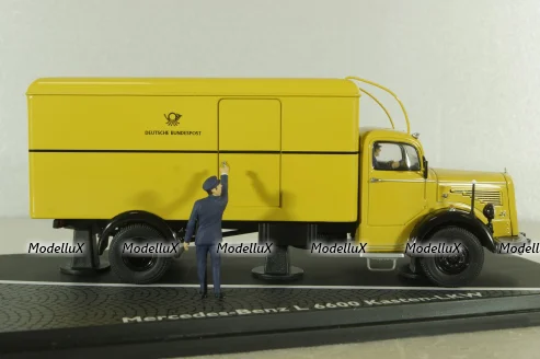 Mercedes L6600 truck Deutsche Bundespost, yellow, 010585, Schuco 1:43