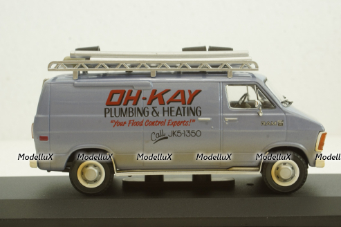 Dodge Ram Van 1986 Movie Home Alone (1990) silver, 86560, Greenlight 1:43