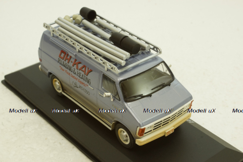 Dodge Ram Van 1986 Movie Home Alone (1990) silver, 86560, Greenlight 1:43