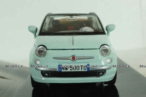 Fiat Nuova 500 Cabrio, blue, 73374, MotorMax 1:24