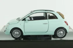 Fiat Nuova 500 Cabrio, blue, 73374, MotorMax 1:24